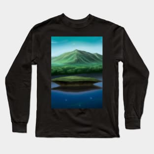 Flying Island Outer Space Long Sleeve T-Shirt